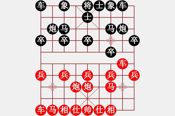 象棋棋譜圖片：學(xué)繪oヤ嗿翫[紅] -VS- 負(fù)分太后 魚[黑] - 步數(shù)：10 