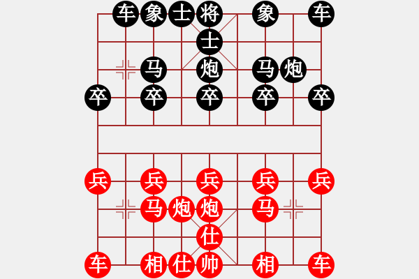 象棋棋譜圖片：1439局 A01- 上仕局-小蟲(chóng)引擎23層(先勝)天天Ai1-2 - 步數(shù)：10 