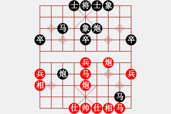 象棋棋譜圖片：少兒群網(wǎng)絡(luò)賽甲組第7輪第3臺(tái) 少兒群05何昊松 先負(fù) 少兒群04儲(chǔ)般若 - 步數(shù)：40 