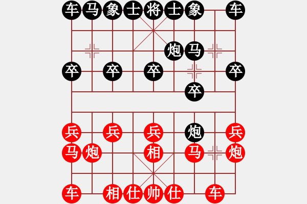 象棋棋譜圖片：醒目仔阿四紅負(fù)葬心【起馬轉(zhuǎn)邊炮對進(jìn)７卒】 - 步數(shù)：10 