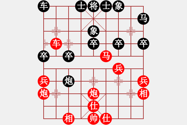 象棋棋譜圖片：布局失先 踩雙得勝：三臺(tái)怪手[1127175411] -VS- 東方龍[2464776229] - 步數(shù)：30 