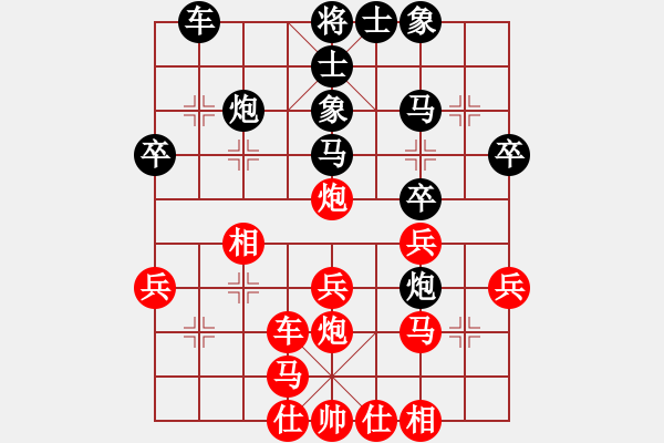 象棋棋譜圖片：網(wǎng)友仙人指路負(fù)楊明卒底炮（85） - 步數(shù)：30 