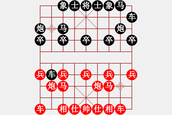 象棋棋譜圖片：執(zhí)后可以嘗試對(duì)周勝 越想越開(kāi)心(4段)-負(fù)-瑞雪兒(3段)中炮對(duì)右三步虎 - 步數(shù)：10 