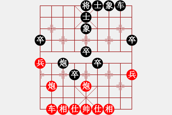 象棋棋譜圖片：bbboy002(4級(jí))-和-高沙窩卒子(9級(jí)) - 步數(shù)：40 