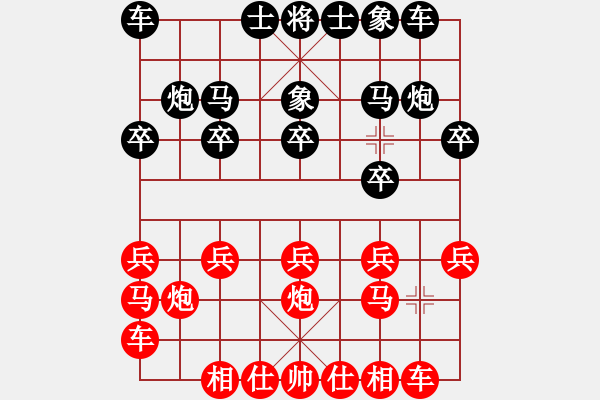 象棋棋譜圖片：屏風(fēng)馬應(yīng)五七炮不進(jìn)兵(業(yè)四升業(yè)五評測對局)我后勝 - 步數(shù)：10 