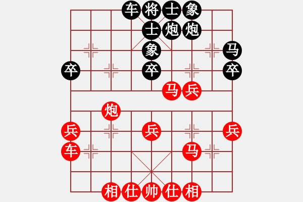 象棋棋譜圖片：中平兌急進(jìn)河口馬之車四進(jìn)二魚網(wǎng)(6段)-負(fù)-電工機(jī)械(日帥) - 步數(shù)：40 