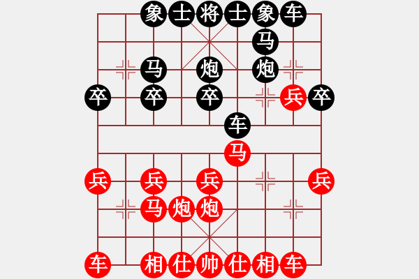 象棋棋譜圖片：電腦分析 測(cè)評(píng)新譜 - 步數(shù)：20 