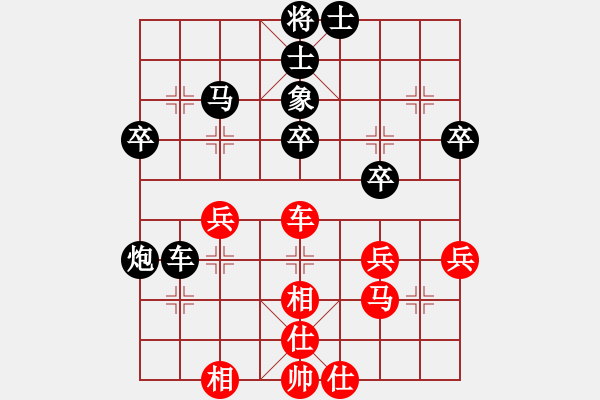 象棋棋譜圖片：云山逍遙紅負(fù)葬心【中炮七路馬對屏風(fēng)馬 紅進(jìn)中兵對黑雙炮過河】 - 步數(shù)：40 