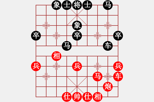 象棋棋譜圖片：中國(guó)香港 黃學(xué)謙 和 中國(guó) 劉柏宏 - 步數(shù)：40 