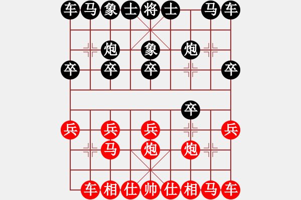 象棋棋譜圖片：測(cè)評(píng) 仙人指路 紅不馬八進(jìn)九 直接炮八平七 電腦分析 - 步數(shù)：10 