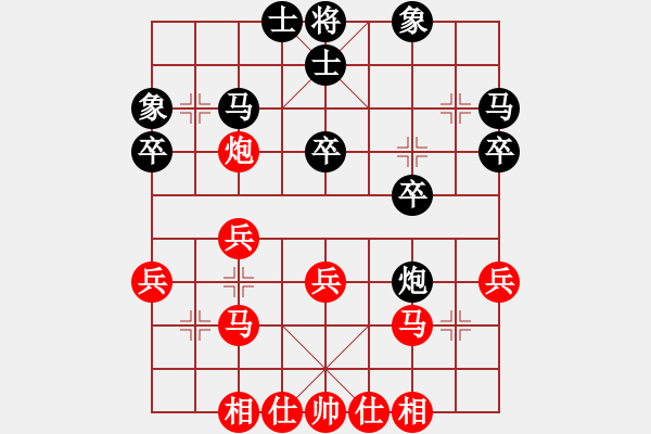 象棋棋譜圖片：棋圣skyVS常德人炎波(2013-9-25) - 步數(shù)：30 