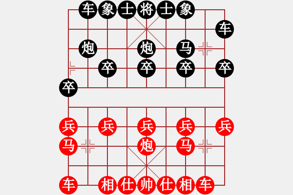 象棋棋譜圖片：云煙[紅] -VS-行者必達 [黑] - 步數：10 