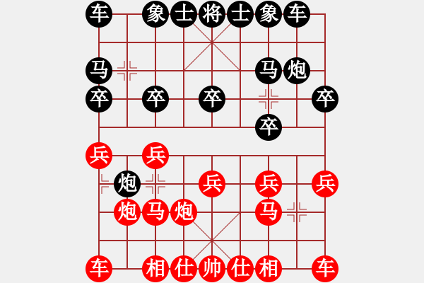 象棋棋譜圖片：升級(jí)賽甲組第三輪第二臺(tái)王鵬VS丁本壽 - 步數(shù)：10 