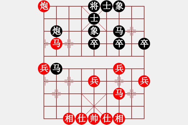 象棋棋譜圖片：大列炮，【紅炮八平七變】（黑車1平2局，黑方最強(qiáng)變例）gdwreyji(2段)-勝-彎彎的月亮(6段) - 步數(shù)：40 