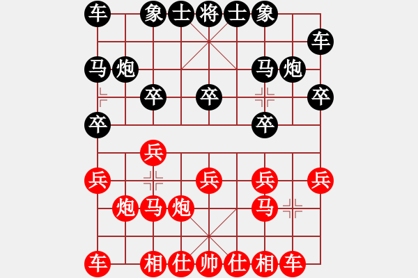 象棋棋譜圖片：過宮炮對(duì)黑7路卒右邊馬（旋風(fēng)V7.0拆棋）和棋 - 步數(shù)：10 