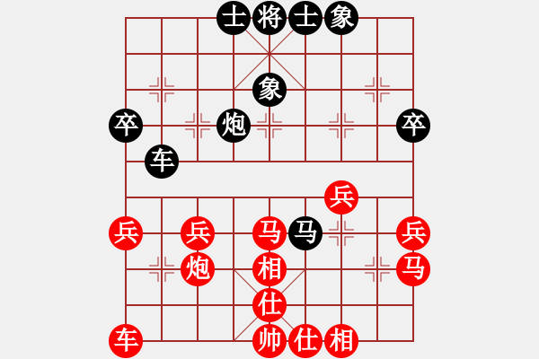 象棋棋譜圖片：zz[-] -VS- 橫才俊儒[292832991] - 步數(shù)：40 