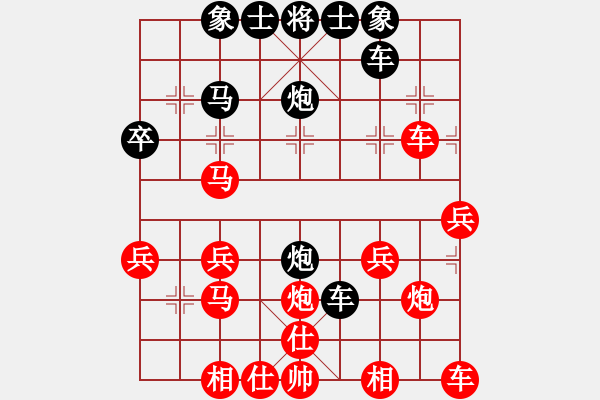 象棋棋譜圖片：D22 紅5車二進(jìn)四 反向 1142 后手順炮 我負(fù) 必錄 我2530 對手2450 - 步數(shù)：30 