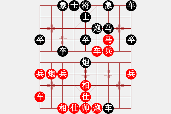 象棋棋譜圖片：炫鋒刀之膽(9星)-勝-華山皇妃(北斗) - 步數(shù)：30 