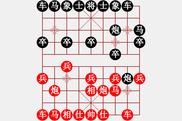象棋棋谱图片：第37局 李望祥（先胜）张申宏-仕角炮对边马 - 步数：10 
