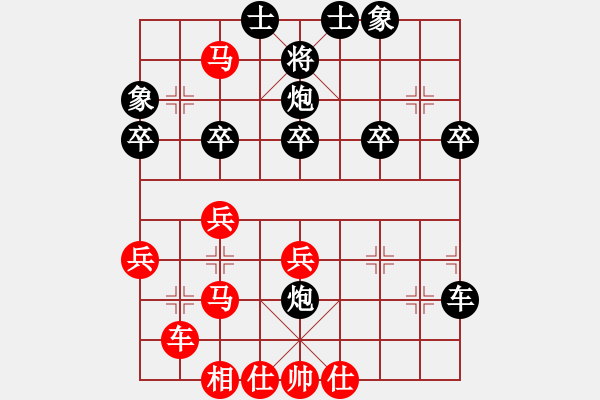 象棋棋譜圖片：一棋萬殺(9段)-和-卜銘柏(8段) - 步數：40 