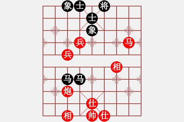 象棋棋譜圖片：五七炮不挺兵對(duì)屏風(fēng)馬挺3卒 - 步數(shù)：80 