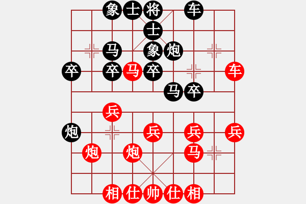 象棋棋譜圖片：第廿七局：搶兌車河頭馬得勢 河南鄭鑫海（先勝）湖南馬有共 - 步數(shù)：30 