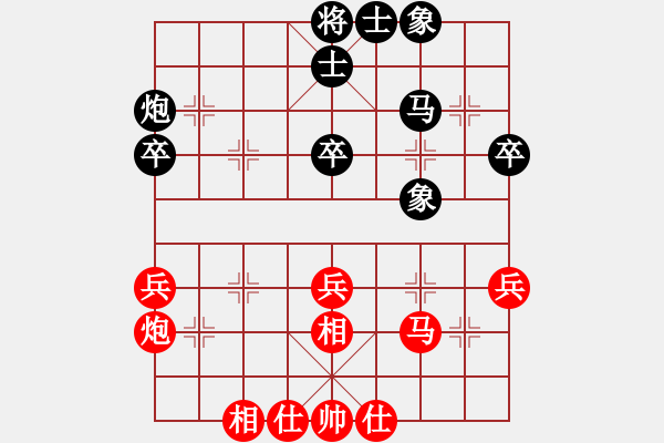 象棋棋谱图片：上海金外滩 谢靖 和 河南楚河汉界天伦 赵金成 - 步数：40 