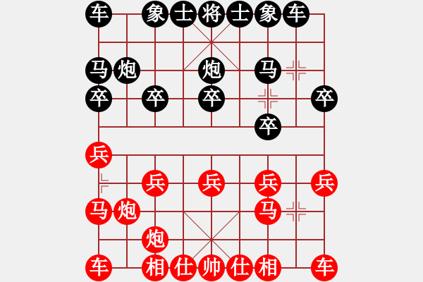 象棋棋譜圖片：品棋_笑看煙雨[紅] -VS- 老工程師B[黑] - 步數(shù)：10 