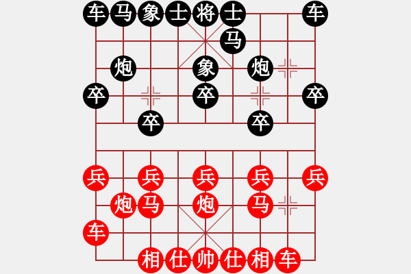 象棋棋譜圖片：葬心紅勝hi_8696【中炮局】 - 步數(shù)：10 