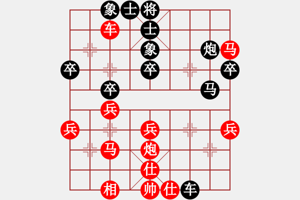 象棋棋譜圖片：省級選手[紅] -VS- ╰ぶ大家樂ぶ╯[黑] - 步數(shù)：40 