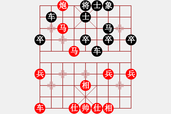 象棋棋譜圖片：不平(天罡)-勝-洪柒公(5f)(順炮橫車對直車紅車6進(jìn)5） - 步數(shù)：40 