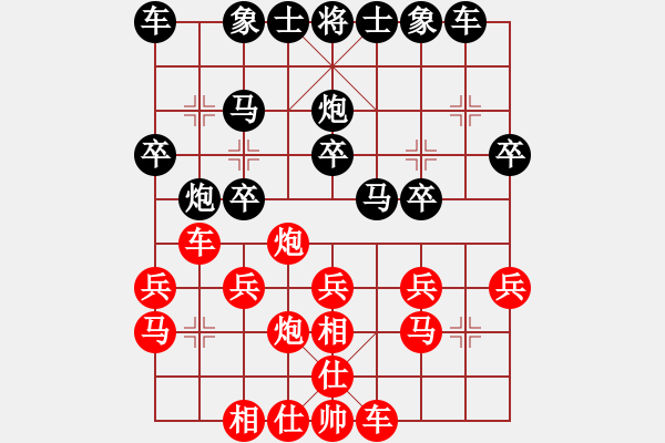 象棋棋譜圖片：豹豹豹豹豹(4段)-勝-弈學(xué)(3段) - 步數(shù)：20 