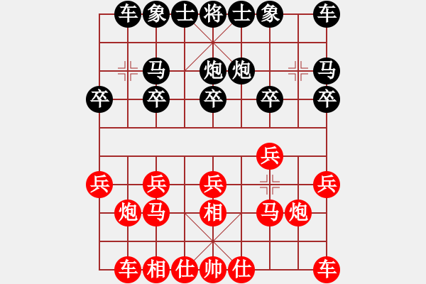 象棋棋譜圖片：飛相對(duì)右中炮（黑方應(yīng)對(duì)錯(cuò)誤）.pgn - 步數(shù)：10 