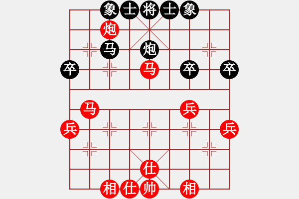 象棋棋譜圖片：明明明(2段)-和-說一不二(2段)順炮直車對(duì)橫車 紅仕角炮 - 步數(shù)：40 