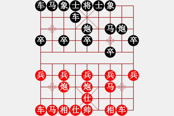 象棋棋谱图片：鲁旨刀(业2-2) 胜 木扎法(业2-1) - 步数：10 
