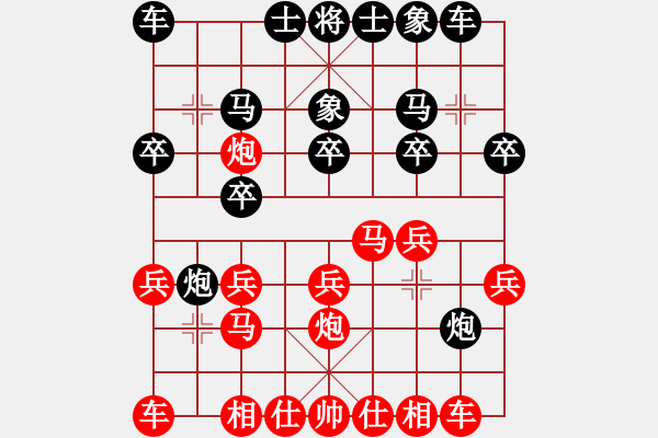 象棋棋譜圖片：謝蟬亦 先和 張曉宇 - 步數(shù)：20 