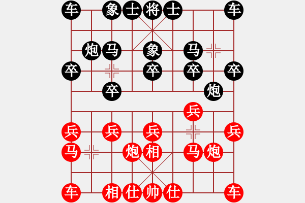 象棋棋谱图片：陕西省 高菲 和 陕西省 李小龙 - 步数：10 