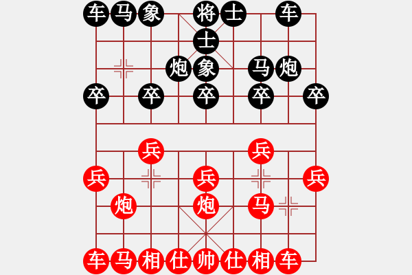 象棋棋譜圖片：葬心紅和瑞胖子〖中炮局〗 - 步數(shù)：10 