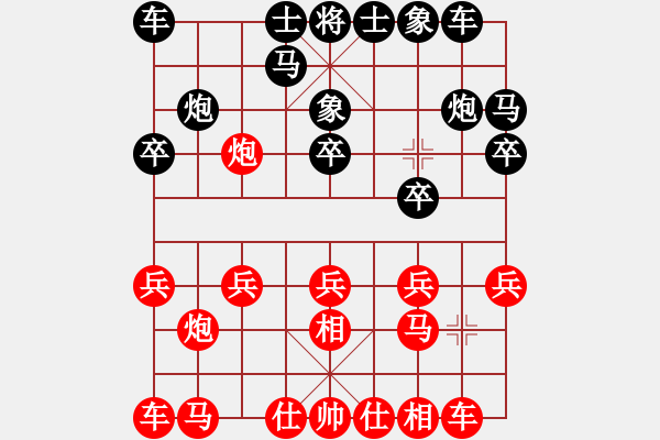 象棋棋譜圖片：zombx(8段)-和-自信沒有錯(9段) - 步數(shù)：10 