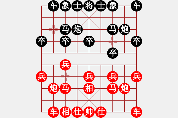 象棋棋谱图片：大师群桦VS百花，孔雀棋后(2015-7-21) - 步数：10 