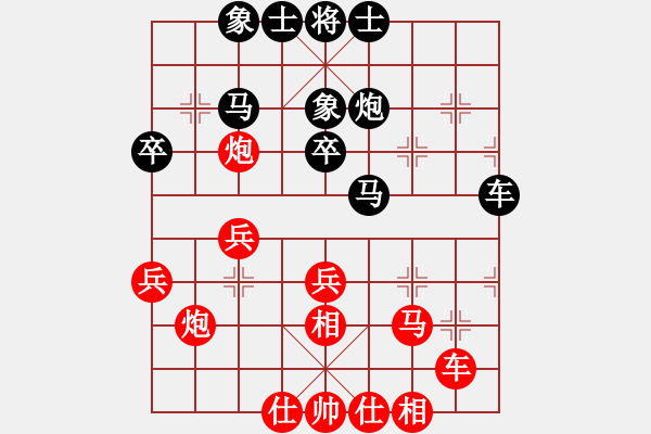 象棋棋譜圖片：中炮過河車互進(jìn)七兵對(duì)屏風(fēng)馬左馬盤河 紅七路馬 名劍之冰劍(天罡)-勝-天山飛鷹(電神) - 步數(shù)：40 