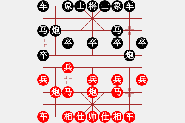 象棋棋譜圖片：聽法[紅] -VS- 從心開始[黑] - 步數(shù)：10 