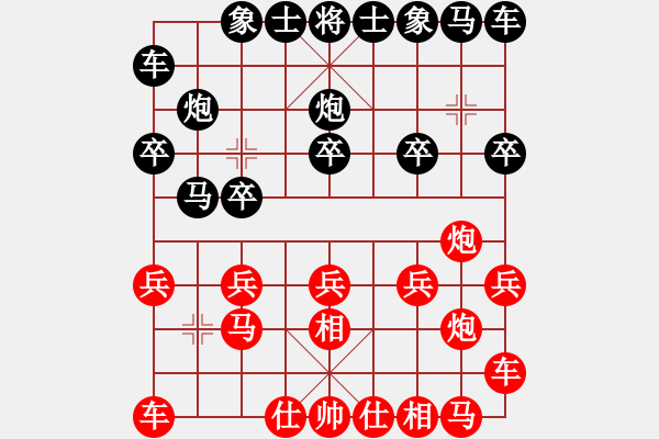 象棋棋譜圖片：9421局 A41-起馬對(duì)進(jìn)７卒-小蟲(chóng)引擎24層 紅先勝 旋九專雙核-傻瓜 - 步數(shù)：10 