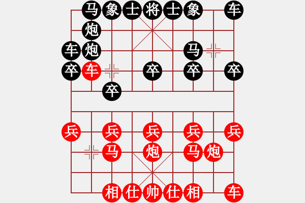 象棋棋譜圖片：中炮正馬對鴛鴦炮9 - 步數(shù)：10 