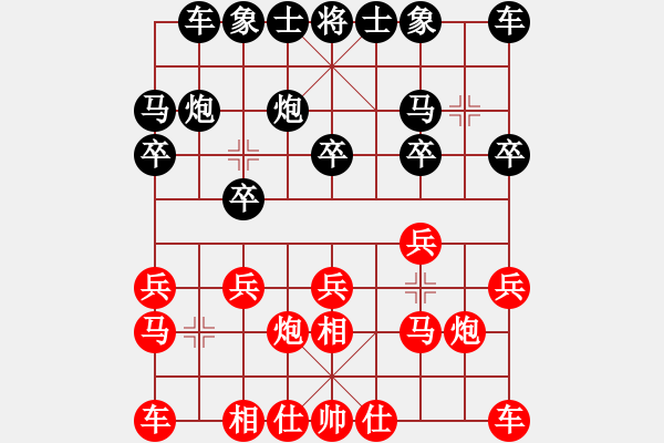 象棋棋譜圖片：每天二盤棋(月將)-和-老虎長翅膀(9段) - 步數(shù)：10 