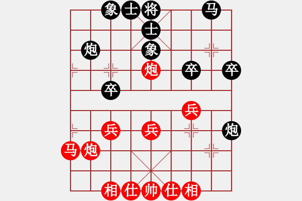 象棋棋譜圖片：【五七炮三兵對(duì)屏風(fēng)馬】二十 - 步數(shù)：28 