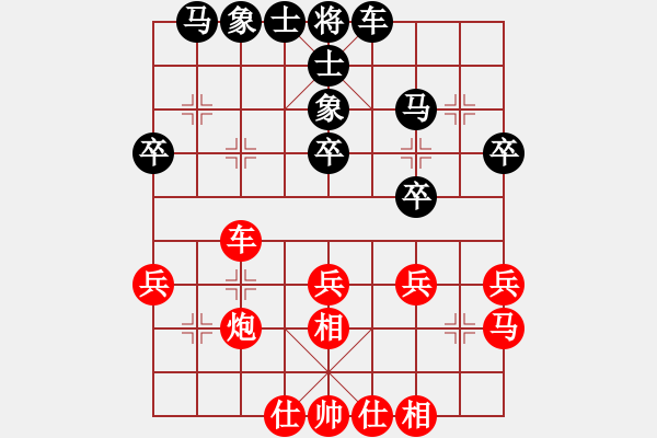 象棋棋譜圖片：芳棋(純?nèi)讼缕?[893812128] 后負(fù) 天機(jī)不可泄露【邊防[565383462] - 步數(shù)：30 