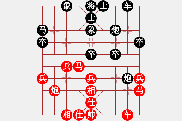 象棋棋譜圖片：包頭鐵友(2段)-勝-本溪第五十(5段) - 步數(shù)：30 