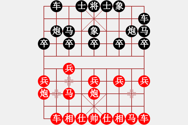 象棋棋譜圖片：1959局 B10-中炮對單提馬-小蟲引擎23層 紅先勝 天天AI選手 - 步數(shù)：10 