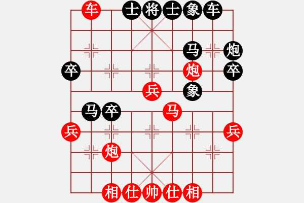 象棋棋譜圖片：快馬飛刀（神一） VS 昆侖 飛刀 中炮巡河車對屏風(fēng)馬 紅不進左馬 - 步數(shù)：40 